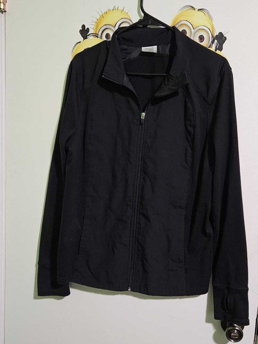 Danskin Now Black Full-Zip Utility Jacket